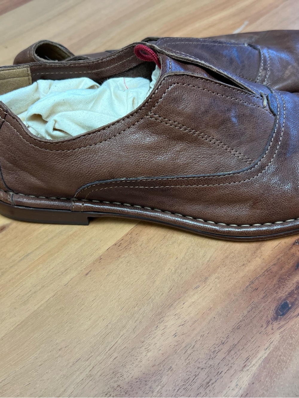 Women's Brown Leather Slip-On Loafers